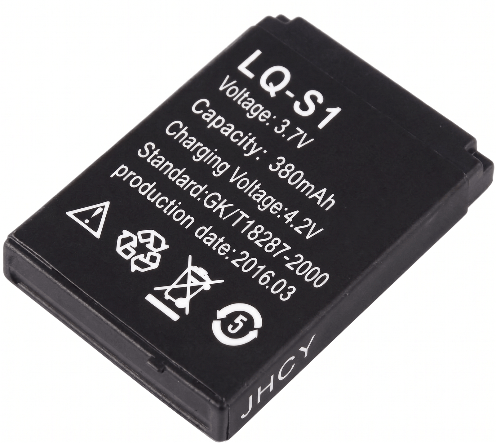 3.7V 380mAh Replacement Battery for Smart Watch (LQ-S1 Compatible) – High-Capacity Li-Po Battery